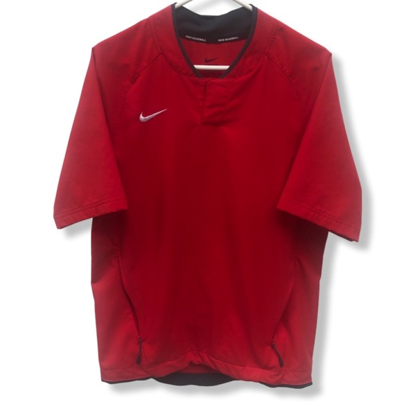 Nike Other - NWOT Nike Men's Size Small Red Baseball Batting Warm Up Pullover Shirt